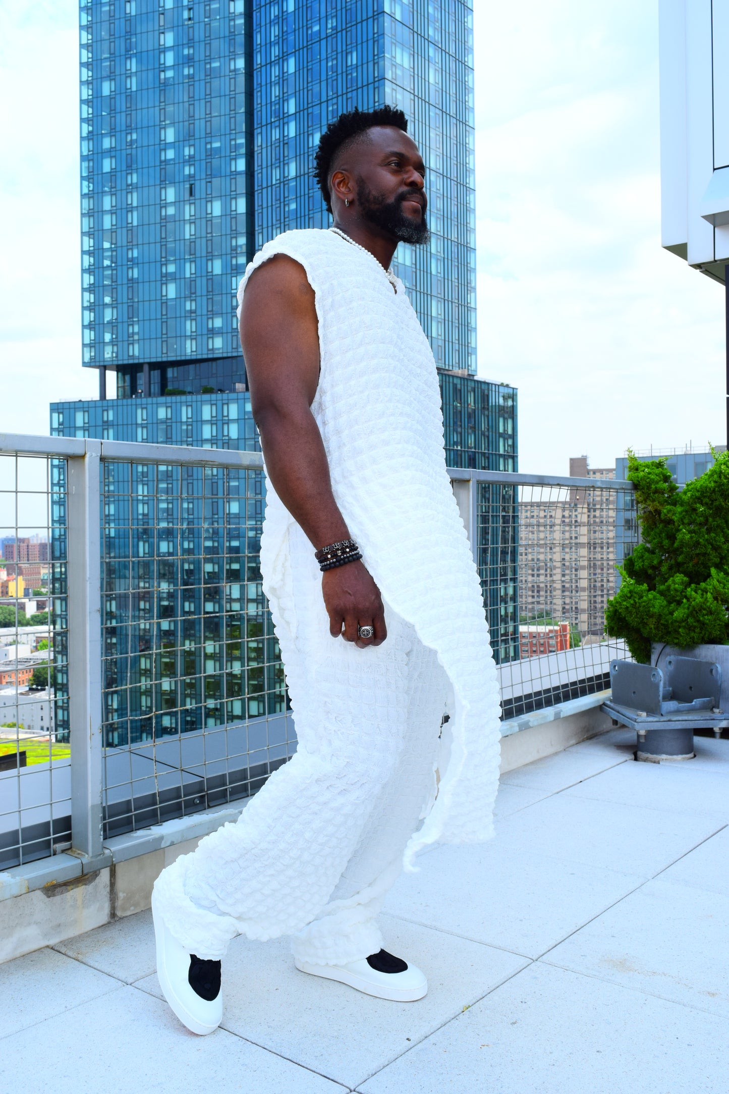 Ezywear 2piece modern and stylish sleeveless caftan