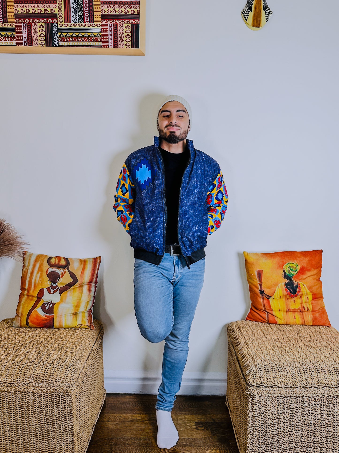 Shop Ankara combo varsity jacket - Ezy Wear LLC