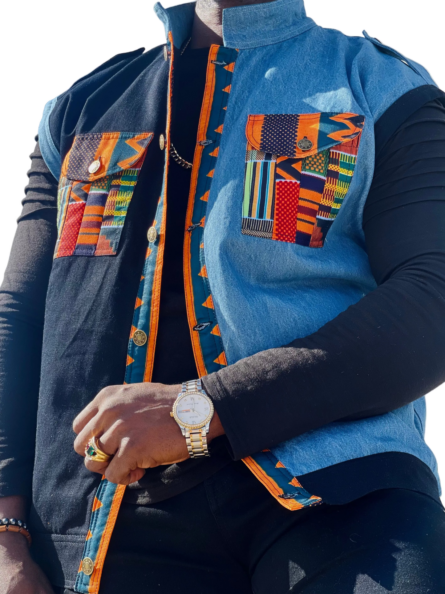 Ezy Wear Ankara patch vest