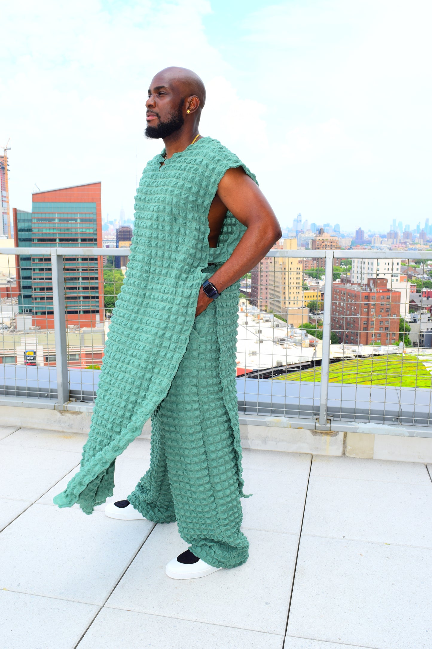 Ezywear 2piece modern and stylish sleeveless caftan