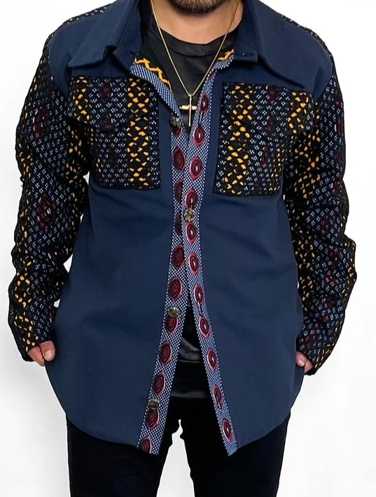 Ankara inspired Shirt Jackets for Men | Ezy Wear LLC