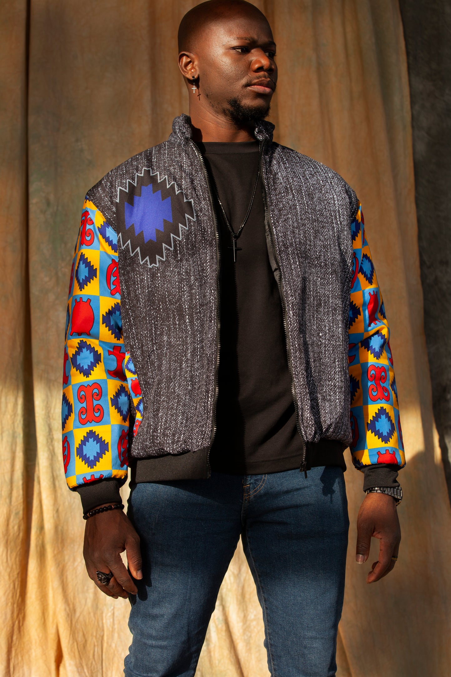 Shop Ankara combo varsity jacket - Ezy Wear LLC