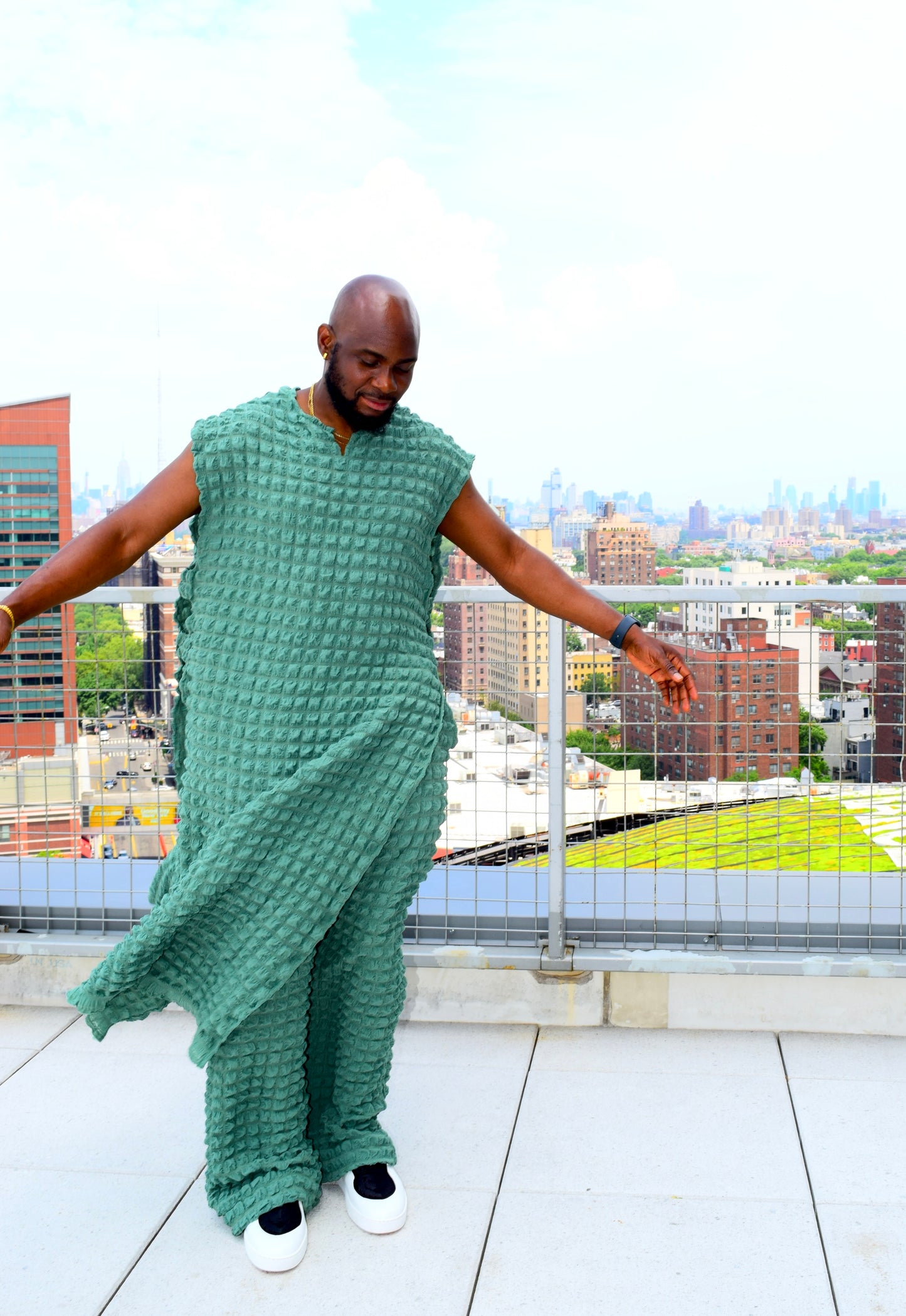 Ezywear 2piece modern and stylish sleeveless caftan