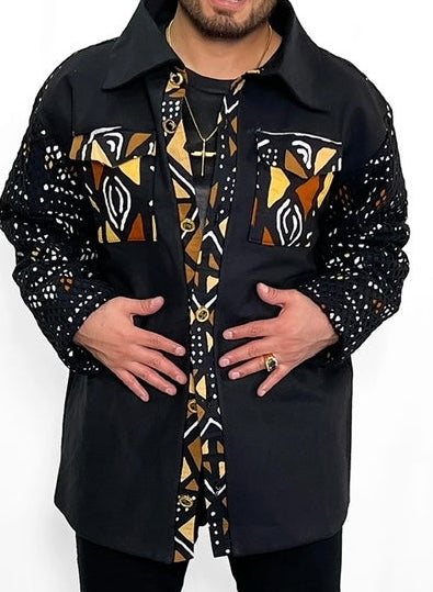 Ankara inspired Shirt Jackets for Men | Ezy Wear LLC