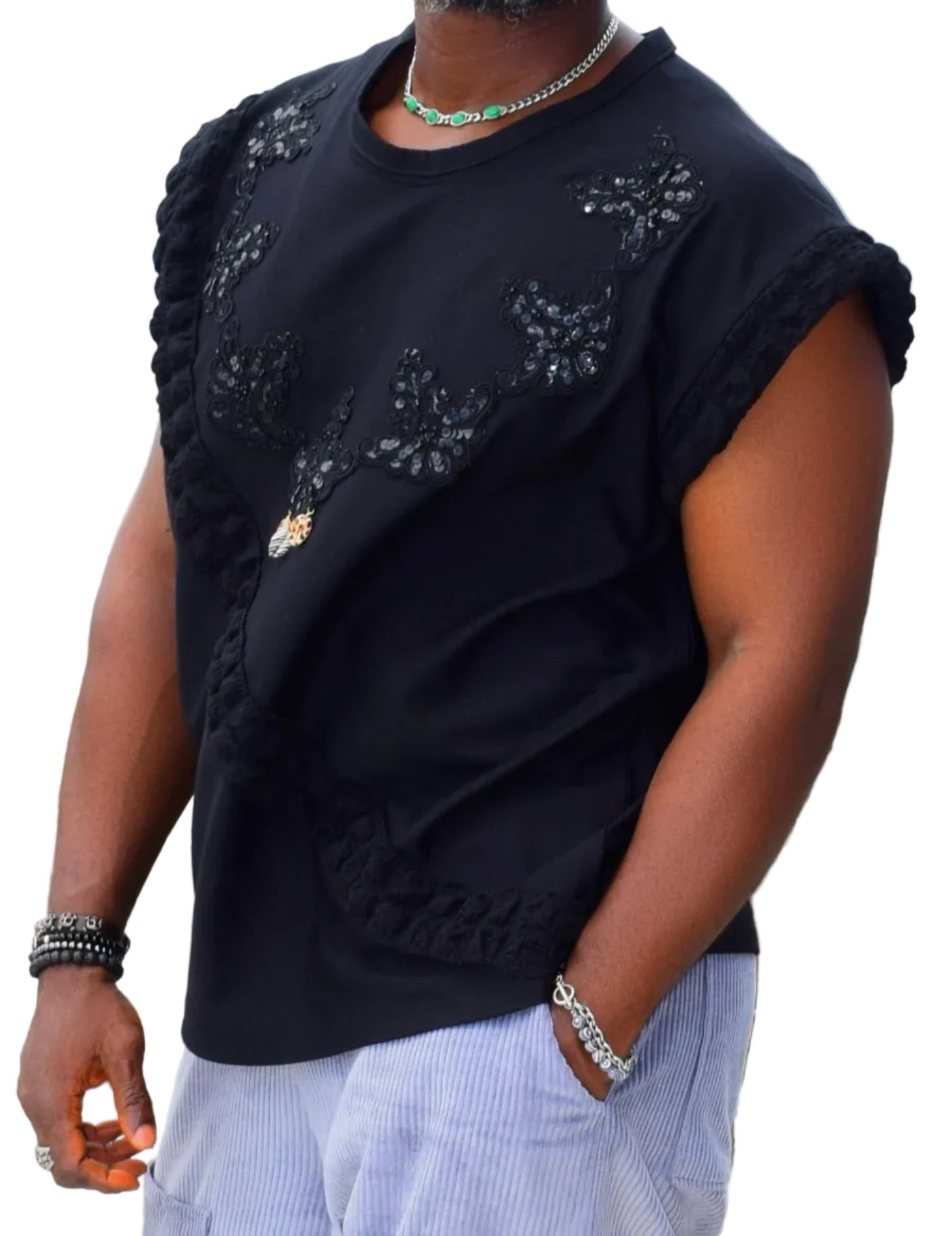 Stylish sleeveless top (hand crafted)