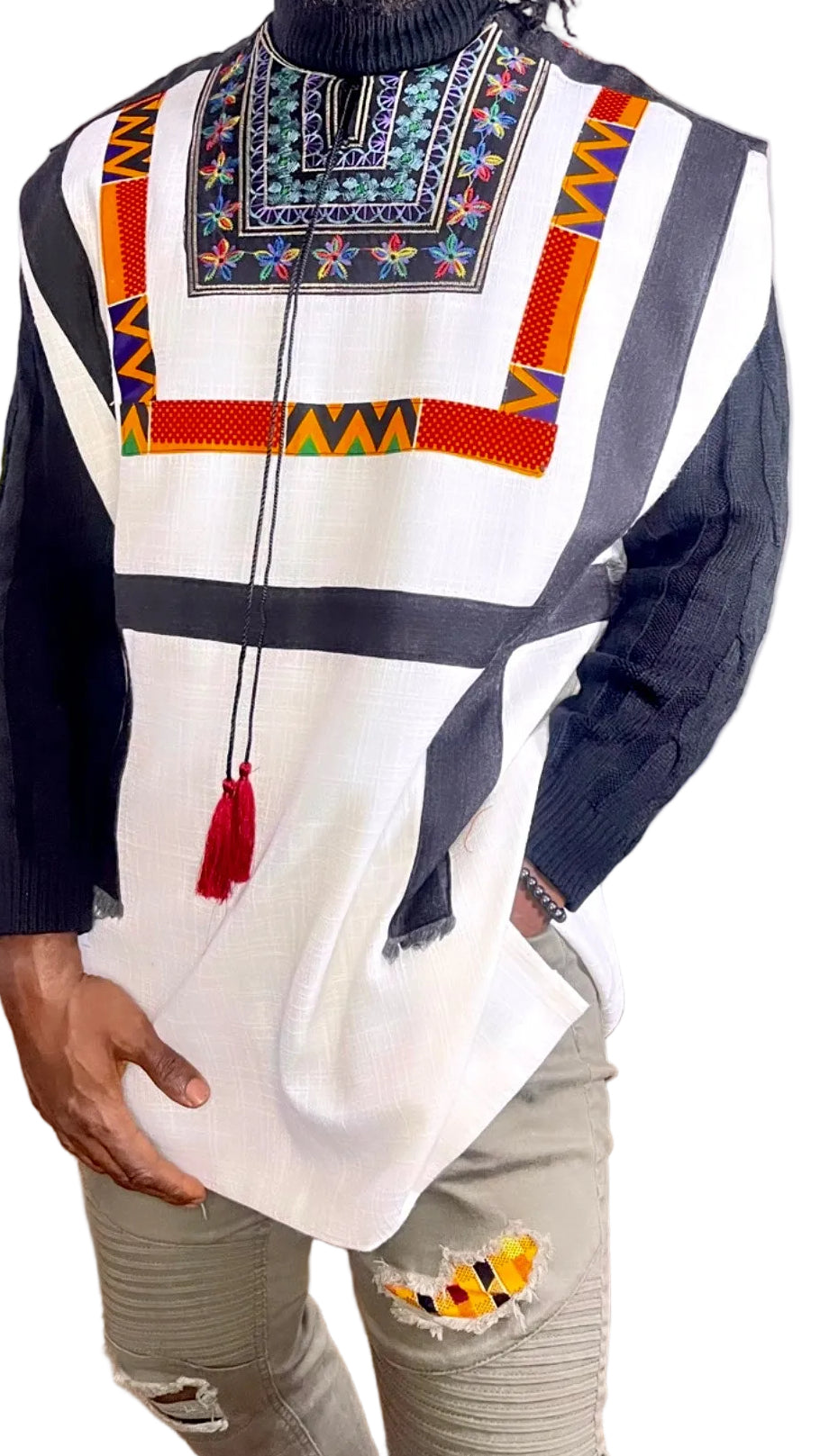 Sleeveless loose fit piece
